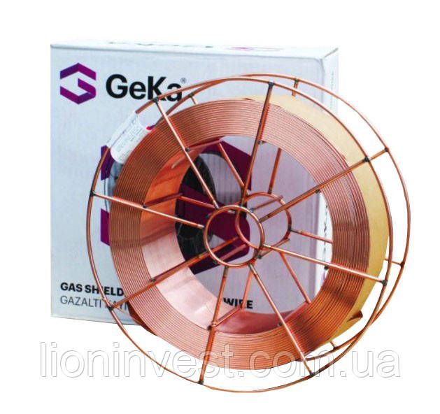 Проволока сварочная омедненная GEKA СВ08Г2С (ER70S-6) 1,2 мм 15 кг 482165200 фото