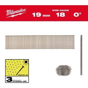 Набір цвяхів для цвяхозабивного інструменту Inox 18G / 19 mm / SC3 (10000шт) 4932492558 фото