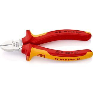 Кусачки&nbsp;боковые&nbsp;(бокорезы),&nbsp;&Oslash;4,0мм,&nbsp;140мм VDE&nbsp;KNIPEX&nbsp;70&nbsp;06&nbsp;140,&nbsp;хромированные 70 06 140 фото