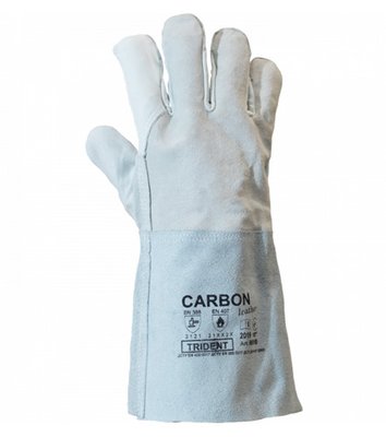 Перчатки Trident Carbon 8610 краги для сварки, спилковые натурального белого цвета 8610 фото
