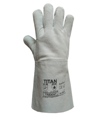 Рукавички Trident TITAN 8630, краги для зварювання, спілкові натурального білого кольору 8630 фото