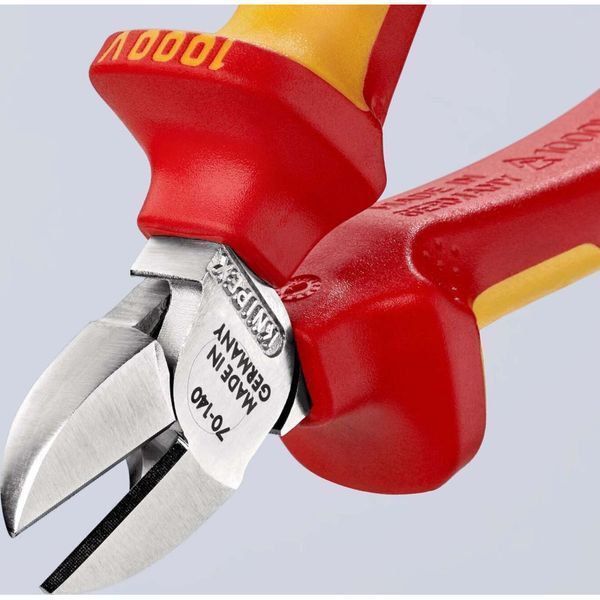 Кусачки&nbsp;бокові&nbsp;(бокорізи),&nbsp;діаметр 4,0мм,&nbsp;140мм VDE&nbsp;KNIPEX&nbsp;70&nbsp;06&nbsp;140,&nbsp;хромовані 70 06 140 фото