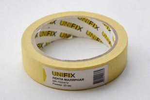 Стрічка клейка малярна 25мм*40м MR-7520472 UNIFIX 051753 фото