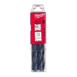 Свердло по металу HSS-R MILWAUKEE DIN338, діаметр 11,0х142х94мм, (5шт), пластикова коробка 4932363544 фото