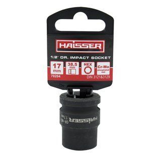 (70204) Головка ударная шестигранная 1/2" фосфат. 17ммx38.5мм HAISSER 117557 фото