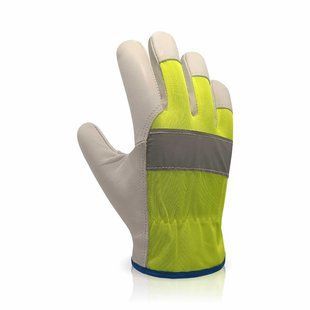 Рукавички шкіряні комбіновані з СВП TRIDENT HI-VIS LEMON 7710 7710 фото