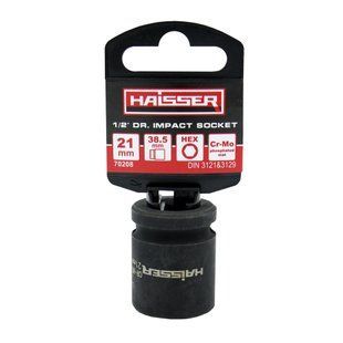 (70208) Головка ударная шестигранная 1/2" фосфат. 21ммx38.5мм HAISSER 117561 фото