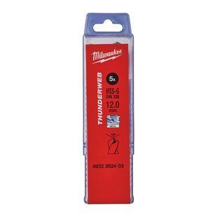Сверло по металлу THUNDERWEB HSS-G MILWAUKEE, DIN338, &Oslash;12,0x151х101мм, (5шт) 4932352403 фото
