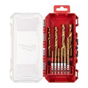 Набір свердел по металу RedHEX SHOCKWAVE HSS-TiN PACKOUT MILWAUKEE, (діаметри 3/3,5/4/4,5/5/6/7/8/9/10мм) (10шт) пластиковий кей 4932493865 фото