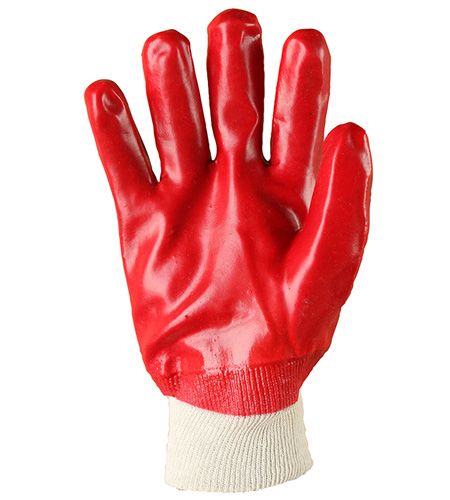 Перчатки трикотажные с ПВХ покрытием (трикотажный манжет) красные 2030/SG - 001 фото