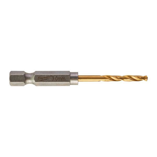 Свердло по металу RedHEX SHOCKWAVE HSS-TiN MILWAUKEE, діаметр 3,0х65х23мм, (10шт), пластикова коробка 4932478176 фото