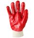 Перчатки трикотажные с ПВХ покрытием (трикотажный манжет) красные 2030/SG - 001 фото 2
