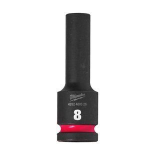 Головка ударная ShW 1/2'' SKT MILWAUKEE, удлиненная, 8мм 4932480326 фото