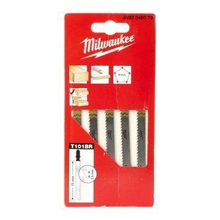 Полотна для лобзиків T101BR MILWAUKEE, 75х2,5мм, (5шт), (зворотній різ) 4932346079 фото