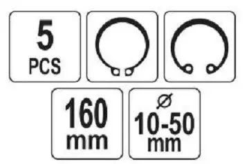 Знімач стопорних кілец комбінований YATO 160мм YT-2130 фото