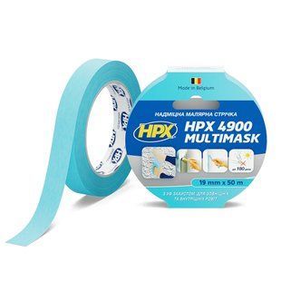 Малярна стрічка HPX4900 MULTIMASK 120C 19мм х 50м ціановий EW1950 фото