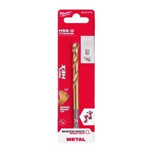Сверло по металлу RedHEX SHOCKWAVE HSS-TiN MILWAUKEE, &Oslash;7,5х110х67мм 48894718 фото