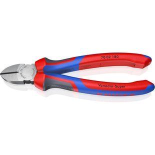 Кусачки&nbsp;боковые&nbsp;(бокорезы),&nbsp;&Oslash;4,0мм, 180мм&nbsp;KNIPEX&nbsp;70&nbsp;02&nbsp;180,&nbsp;фосфатированные 70 02 180 фото