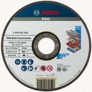 Відрізний круг PRO Multi Material, 125 х 1 х 22,23 мм 2608602385 фото