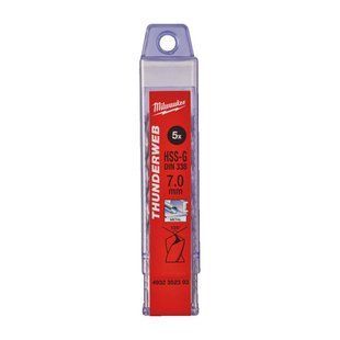 Сверло по металлу THUNDERWEB HSS-G MILWAUKEE, DIN338, &Oslash;7,0x109х69мм, (5шт) 4932352393 фото