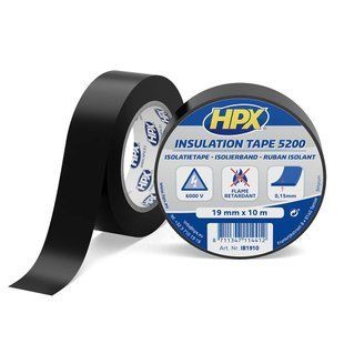 HPX 5200 - 19мм x 10м, черная - профессиональная изоляционная лента IB1910 фото