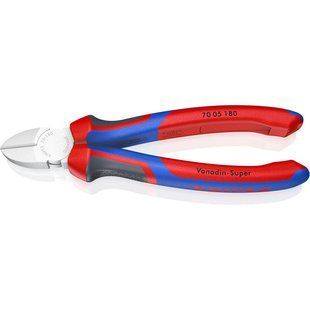 Кусачки&nbsp;боковые&nbsp;(бокорезы),&nbsp;&Oslash;4,0мм, 180мм&nbsp;KNIPEX&nbsp;70&nbsp;05&nbsp;180,&nbsp;хромированные 70 05 180 фото
