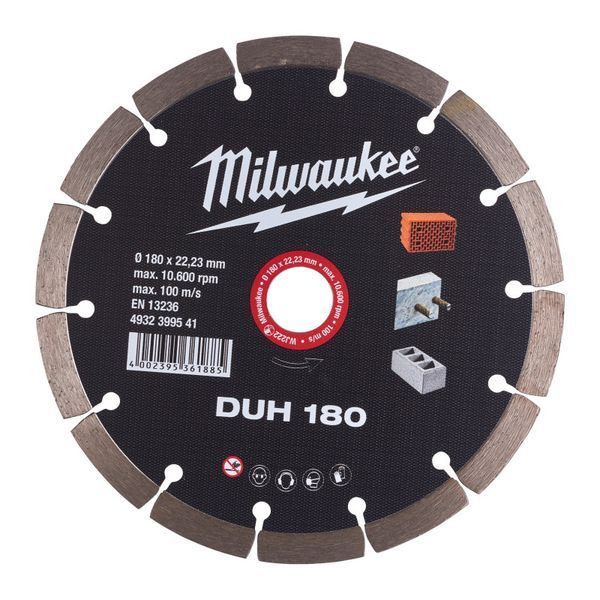 Диск алмазный MILWAUKEE DUH 180, &Oslash;180мм (железобетон, кирпич) 4932399541 фото