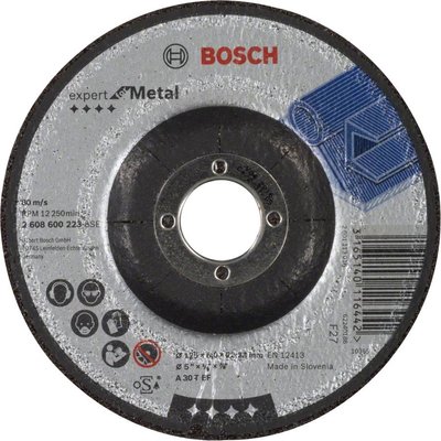 Обдирний круг Bosch Expert по металу 125 х 6 мм, увігнутий 2608600223 фото