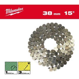 Гвозди оцинкованные с круглой головкой в катушке MILWAUKEE, 3,05х10,5мм/15&deg;/38мм, (1440шт) 4932499314 фото