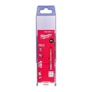 Сверло по металлу RedHEX SHOCKWAVE&trade; HSS-TiN MILWAUKEE, &Oslash;12,0х127х82мм, (5шт) 4932500417 фото