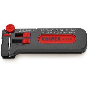 Съемник изоляции Mini, &Oslash;0,12-0,4мм 100мм KNIPEX 12 80 040 SB 12 80 040 SB фото