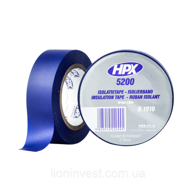 HPX 5200 - 19мм x 10м, синяя - профессиональная изоляционная лента IL1910 фото