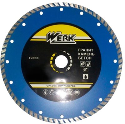 Алмазний диск Werk Turbo WE110110 (115x7x22.22 мм) 43572 фото