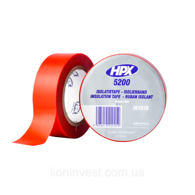 HPX 5200 - 19мм x 10м, красная - профессиональная изоляционная лента IR1910 фото