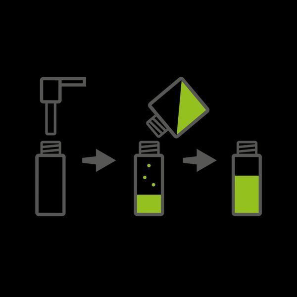 Набір маркер-спреїв крейдяних Pica Powder 2020 (9шт), заправка яскраво зелена Refill Pack 2030 (3шт), картонний дисплей 2050 фото