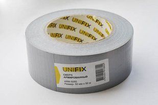 Лента клейкая армированная серая 50мм*50м UNIFIX 051749 фото