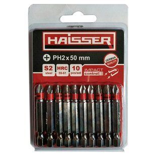 Біта - PH2 х 50мм, набір 10шт., блістер (HAISSER) 81308 фото