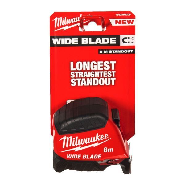Рулетка магнитная WIDE BLADE MAGNETIC MILWAUKEE (Gen2), 8м (35мм) 4932499209 фото