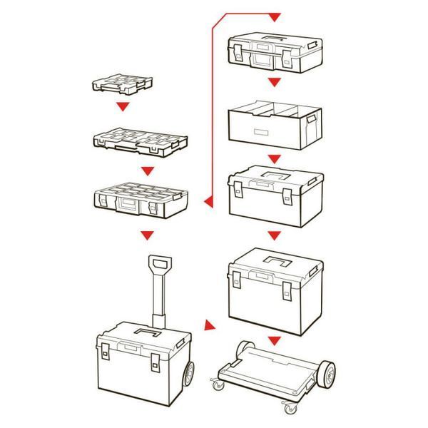 Ящик для инструментов QBRICK SYSTEM ONE 450 2.0 PROFI (585x385x422мм) SKRQ450P2CZAPG003 фото