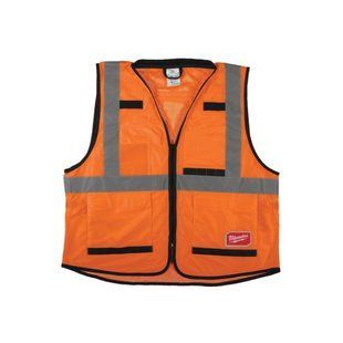 Жилет сигнальный Hi-Viz PREMIUM MILWAUKEE оранжевый, размер S/M 4932471898 фото