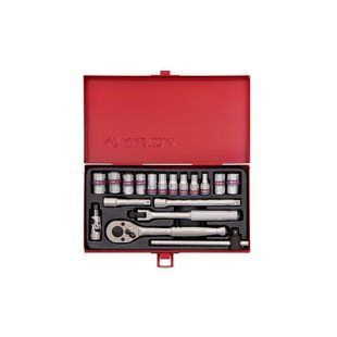 Набор головок 1/4" 18 ед. 6-ти гранные,короткие, дюймовые 2519SR фото