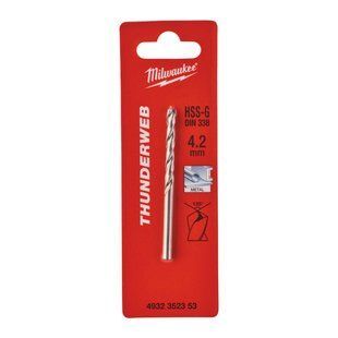 Сверло по металлу THUNDERWEB HSS-G MILWAUKEE, DIN338, &Oslash;4,2x75х43мм 4932352353 фото