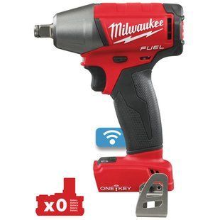 Гайковерт аккумуляторный бесщеточный 1/2'' MILWAUKEE M18 ONEIWF12-0, 300Нм, с кольцом (каркас) 4933451153 фото
