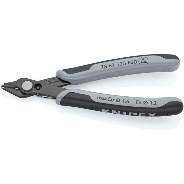 Кусачки Electronic Super Knips, діаметр 1,6мм, 125мм KNIPEX 78 61 125 ESD 78 61 125 ESD фото