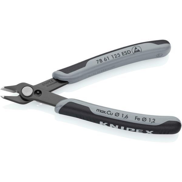 Кусачки Electronic Super Knips, діаметр 1,6мм, 125мм KNIPEX 78 61 125 ESD 78 61 125 ESD фото