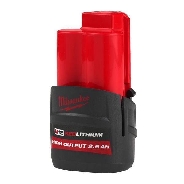 Акумулятор Li-Ion HIGH OUTPUT MILWAUKEE, M12 HB2.5 2,5Аг 4932480164 фото
