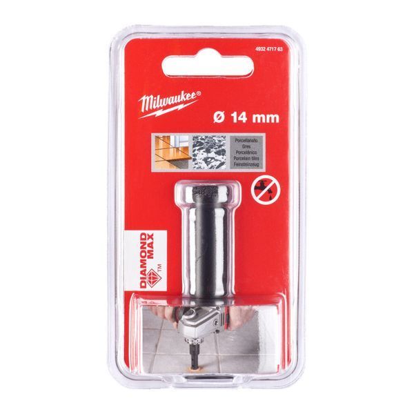 Коронка алмазна Diamond Max MILWAUKEE M14, діаметр 14мм (сухе свердління) 4932471763 фото