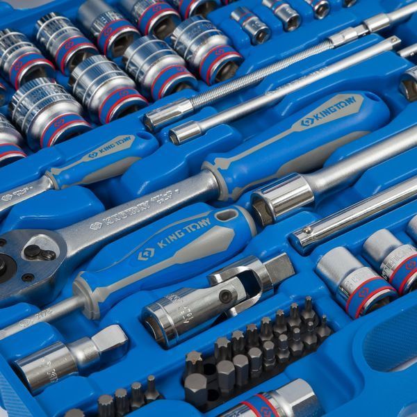 Набір інструментів 103 одиниці 1/4"+1/2" в пластиковому кейсі 7503MR фото