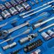 Набір інструментів 103 одиниці 1/4"+1/2" в пластиковому кейсі 7503MR фото 6