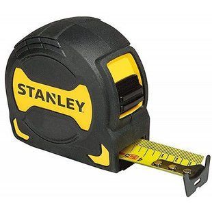 Рулетка STANLEY "GripTape": L= 3 м x 19 мм, метрич/дюйм. шкали, пластиковий корпус STHT0-33567 фото